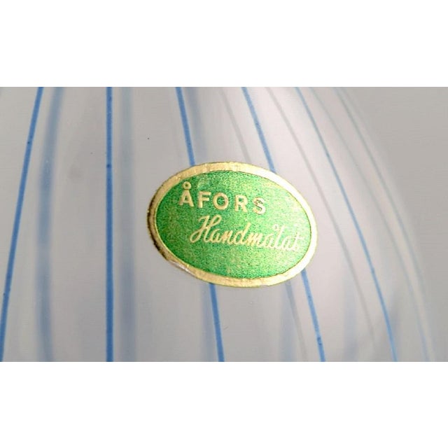 1960s Åfors Carafe in Hand-Painted Mouth-Blown Art Glass, 1960s For Sale - Image 5 of 7