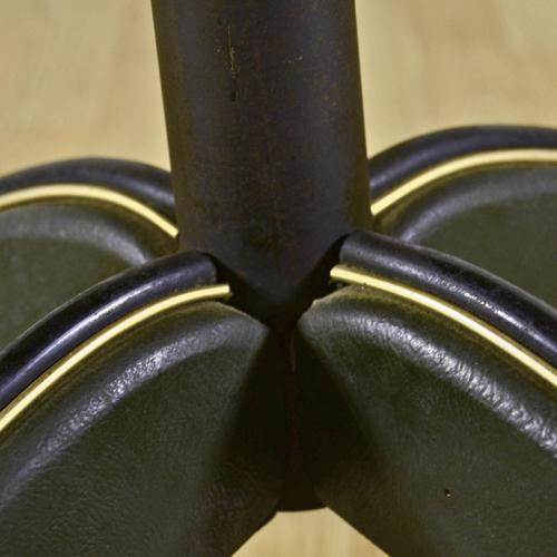 Black Mid-Century Swivel Office Chair in Vinyl Leather, 1960s For Sale - Image 8 of 9