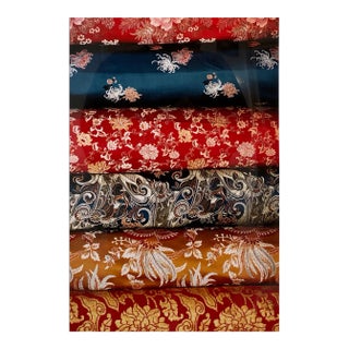 Mark Abrahamson, Vintage Photograph Cibachrome Barkhor Bazaar Colorful Silk Vibrant Photo Print, 1986 For Sale