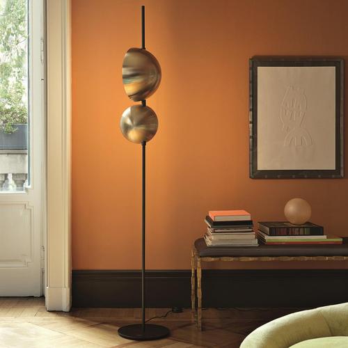 Brass Floor Lamp by Victor Vaisilev for Oluce For Sale - Image 3 of 6