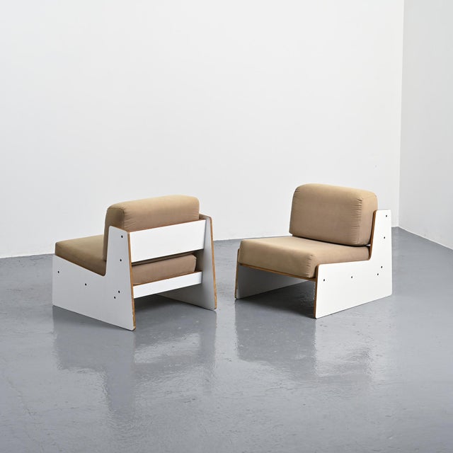 Lounge Chairs attributed to Pierre Guariche for Negroni, 1970s, Set of 2 For Sale - Image 11 of 13
