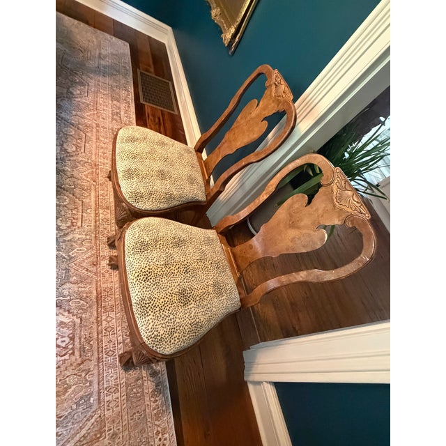 Brown Vintage Romweber Burl Wood Dining Table and 10 Chairs For Sale - Image 8 of 8