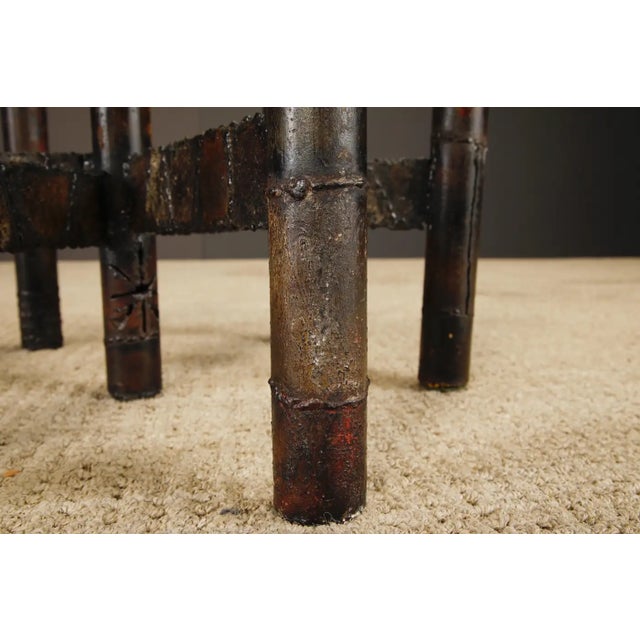 Paul Evans Brutalist Cocktail Table in Patinated Steel and Bronze, C. 1970 For Sale - Image 9 of 16