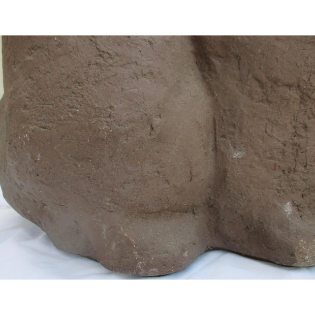 Three Monkeys Stoneware Sculpture and Fountain Head For Sale - Image 14 of 16