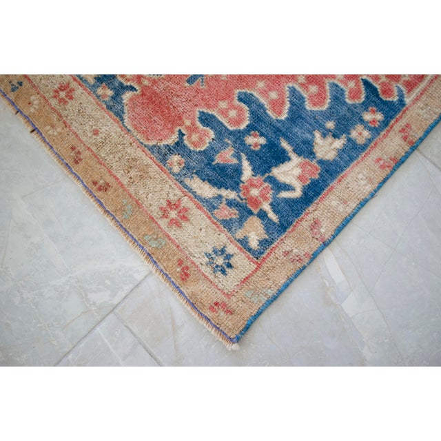 Textile 1970s Hand Made Small Turkish Rug. DoorMat Entry Decor Kitchen Mat Baht Rug - 21'' X 43'' For Sale - Image 7 of 13