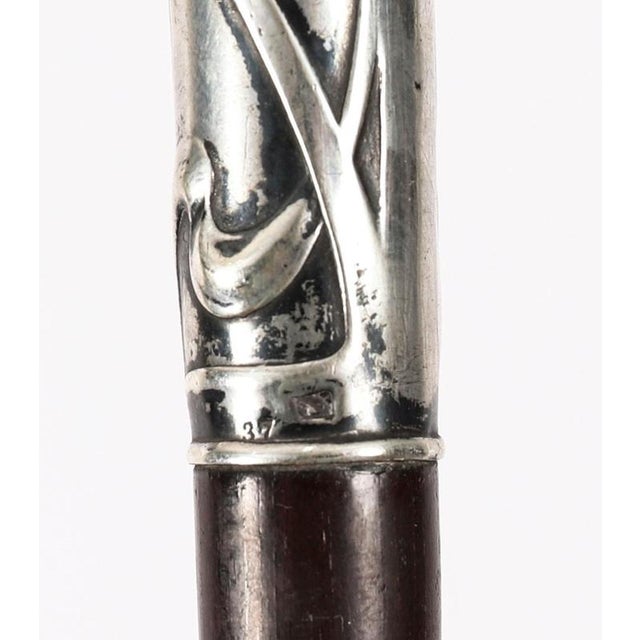 Silver Antique French Silver Walking Cane Stick, 1800s For Sale - Image 8 of 10