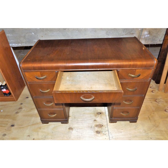 Vintage Waterfall Art Deco Desk Chairish