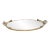 Art Deco Vanity Mirror Tray Rope Handles Gold Hollywood Regency 20"x13" For Sale
