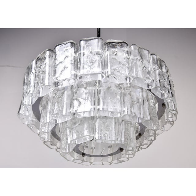 Pair Mid Century Doria Three Tier Blown Glass Fixtures For Sale In Detroit - Image 6 of 12