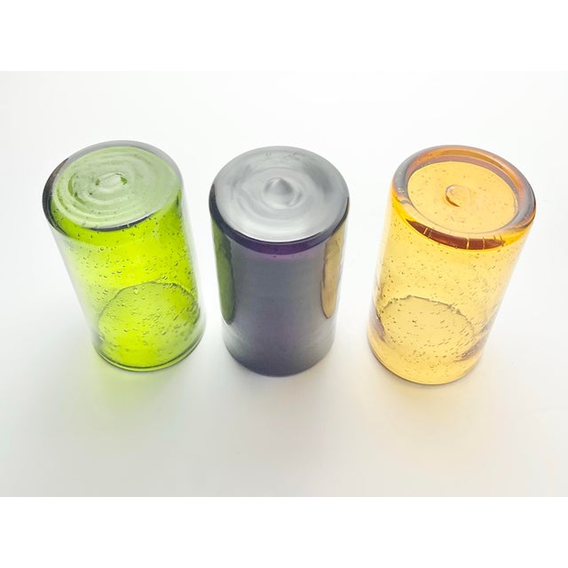 6 Colorful Blown Highball Tumbler Drinking Glasses For Sale In Dallas - Image 6 of 6