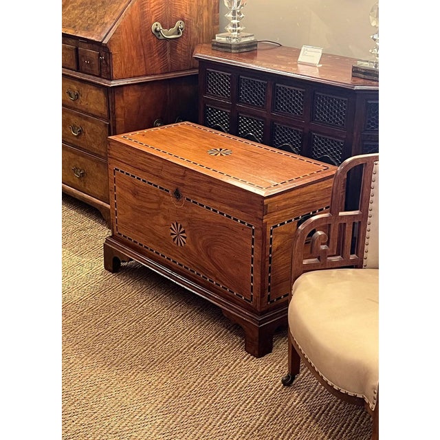 Late 19th Century Late 19th Century Dutch Colonial Inlaid Camphorwood Trunk/Chest on Stand For Sale - Image 5 of 13