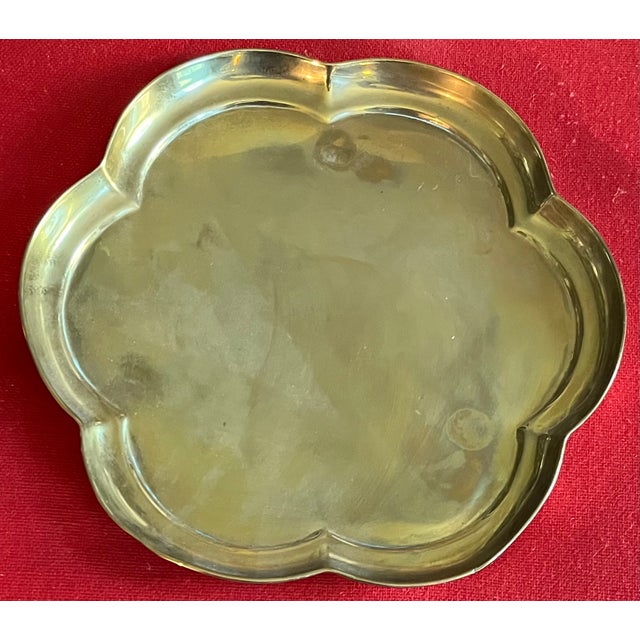 Antique 18th Century English George III Footed Brass Tray For Sale - Image 9 of 15