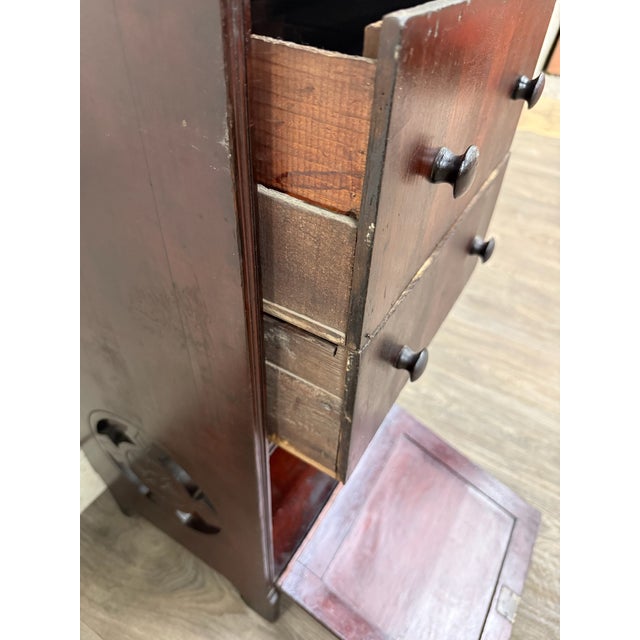 Brown Antique Victorian Eastlake Aesthetic Movement Bedside Cabinet For Sale - Image 8 of 17