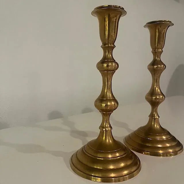Gorgeous pair of vintage candlesticks. These have been polished and cleaned and are ready for their new home. Great as...