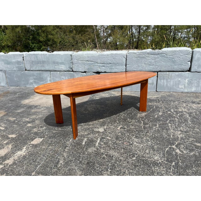 1980s Dining Table or Desk in the Manner of Charlotte Perriand, Solid Wood For Sale - Image 11 of 12