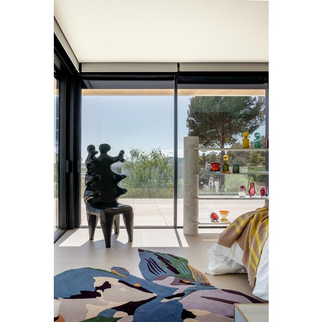 Black 20th Century Romanian Sculptural Black Wood Armchair from Paul Covaci, 1980s For Sale - Image 8 of 9