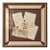 Framed-Ephemera-Collage | Real Letters, Map, Wax Seals Under Glass, Gilt Frame (Vintage) For Sale