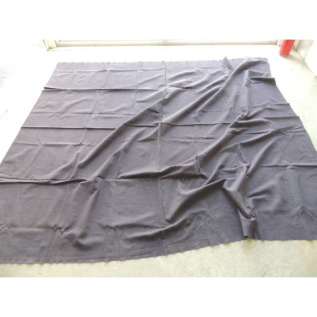 1950s French Antique Heavy Linen Bed Sheet For Sale - Image 5 of 9