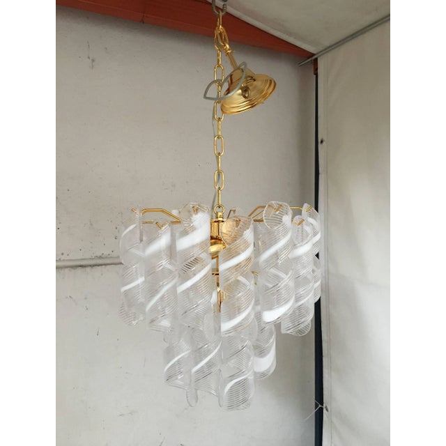 Murano Glass Virgola Multicolor Chandelier from Simoeng For Sale - Image 11 of 13