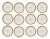 Antique English Worcester Hand-Enameled Dinner Plates, Set of 12 For Sale