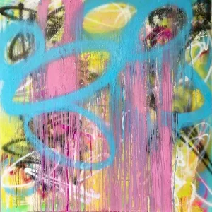 Mirtha Moreno Oil on Panel Titled: Semidelicous 2018