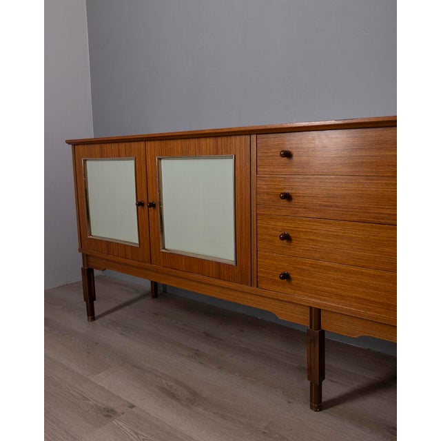 Vintage Italian Wooden Sideboard with Bar Compartment, 1960s For Sale - Image 4 of 13