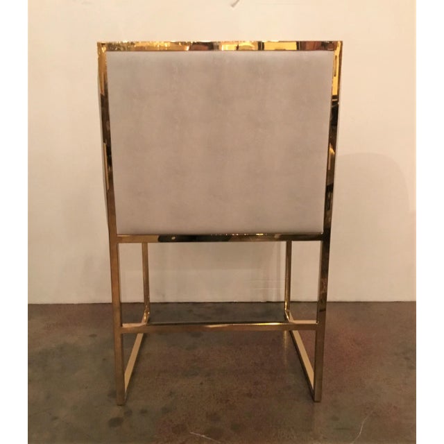 Contemporary Worlds Away Off-White Faux Shagreen Annabelle Arm Chair For Sale - Image 3 of 7