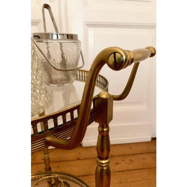 Vintage Brass Serving Trolley, 1950s For Sale - Image 10 of 13