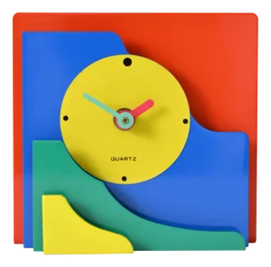 Vintage Multi-Colour Desk Clock from Young Time, 1990s