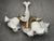 Floral Chandelier with Milk Glass Shades, Germany, 1980s For Sale - Image 3 of 12