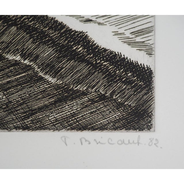 Françoise BRICAUT Water from the moon will leave its plates in the desert, 1982 Original etching Signed in pencil by the...