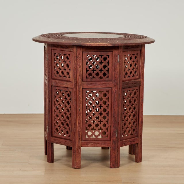 Pair of Antique Anglo Indian Carved and Inlaid Stands For Sale - Image 13 of 16