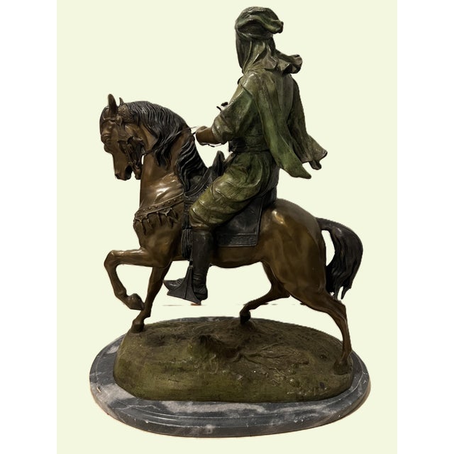 1960s "Arab on Horse" Sculpture by Alfred Barye (1839–1882) and Émile-Coriolan Guillemin (1841–1907) For Sale In Los Angeles - Image 6 of 9