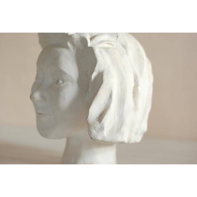 White French Plaster Head Sculpture For Sale - Image 8 of 11