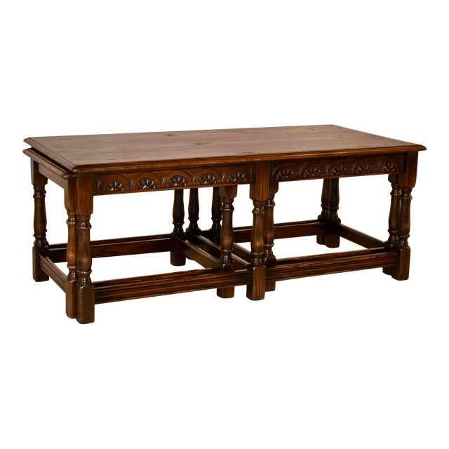 Nest of Three English Coffee Tables, C. 1920 Chairish