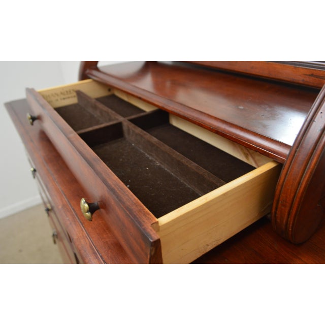 Wood Ethan Allen Chest of Drawers and Mirror Set For Sale - Image 7 of 18