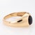 Metal Vintage Black Onyx Cabochon Ring Sz 8.5 14k Yellow Gold Signet Fine Jewelry For Sale - Image 7 of 7