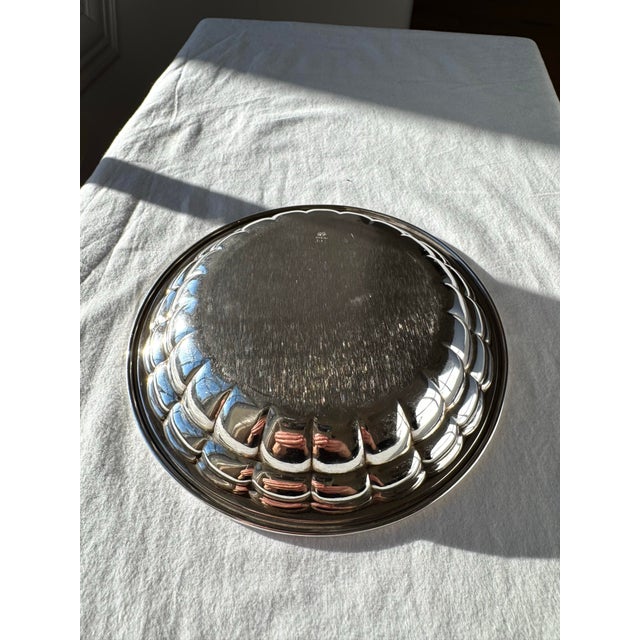 Mid 20th Century Vintage Sterling Silver Bowl With Fluted Rim, Marked 391 For Sale - Image 5 of 9