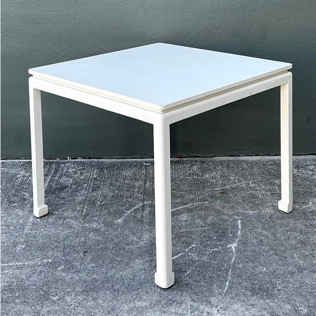 This elegant Ming-style side table is a masterful blend of ancient Eastern influence and mid-century minimalist design....