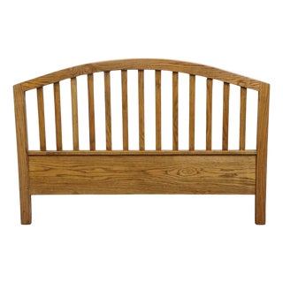 Ragazzi Furniture Solid Oak Early American Country Full Size Slatted Headboard - Made in Quebec For Sale