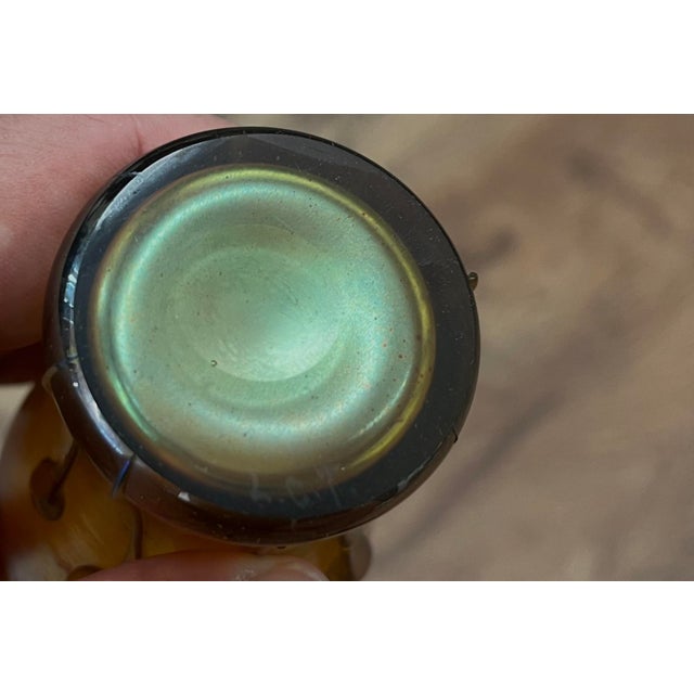 Louis Comfort Tiffany Favrile Iridescent Art Glass Tadpole Vase For Sale - Image 9 of 11