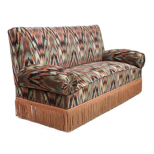 Alsatian Silk Velvet Sofa, 1950s For Sale - Image 9 of 15