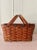 Woven Hinged Lid Picnic Basket with Handles For Sale - Image 4 of 10