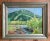 Green 1980s Abstract Landscape Oil Painting on Canvas, Framed For Sale - Image 8 of 8