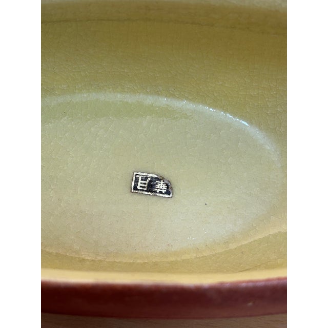 Vintage Canoe Shape Ikebana Vase With Footed Base For Sale - Image 4 of 9