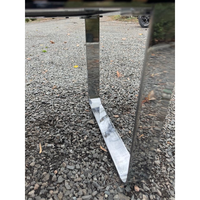 Milo Baughman Style Chrome Steel Frame Bench For Sale In New York - Image 6 of 7