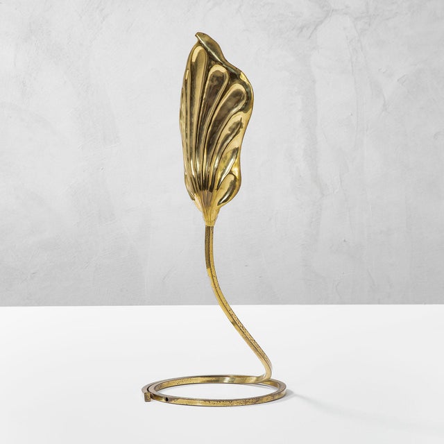 Leaf Table Lamp by Tommaso Barbi for Bottega Gadda, 1970s, in Good conditions. Designed 1970 to 1979 I have official proof...