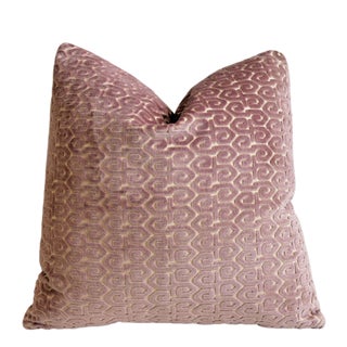 Scalamandre Old World Weavers Velvet Feather/Down Pillow 18" Square For Sale