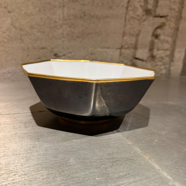 Mid-Century Modern Fitz & Floyd Octagonal Serving Vegetable Bowl Renaissance Mid Century For Sale - Image 3 of 12