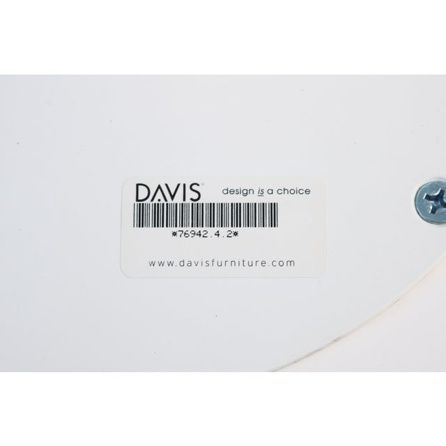 Modern Davis Furniture Height Adjustable White Round Occasional Side Table, New For Sale - Image 17 of 18